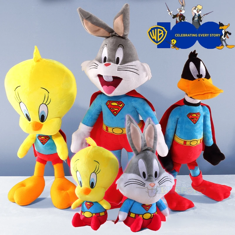 Warner 100. výročie roztomilé looney melódie plnené zvieracie cosplay cosplay Superman Magic Dress Up Bugs Bunny plyšová hračka