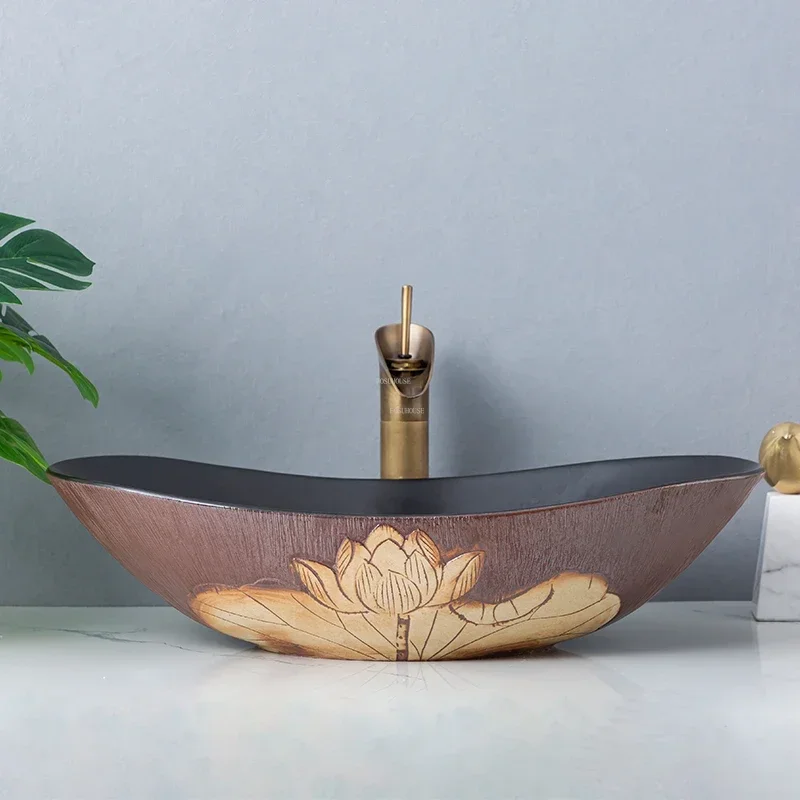 Washbasin keramická kúpeľňa umývadlá vonkajšie retro domáce kúpeľňa drez Courtyard