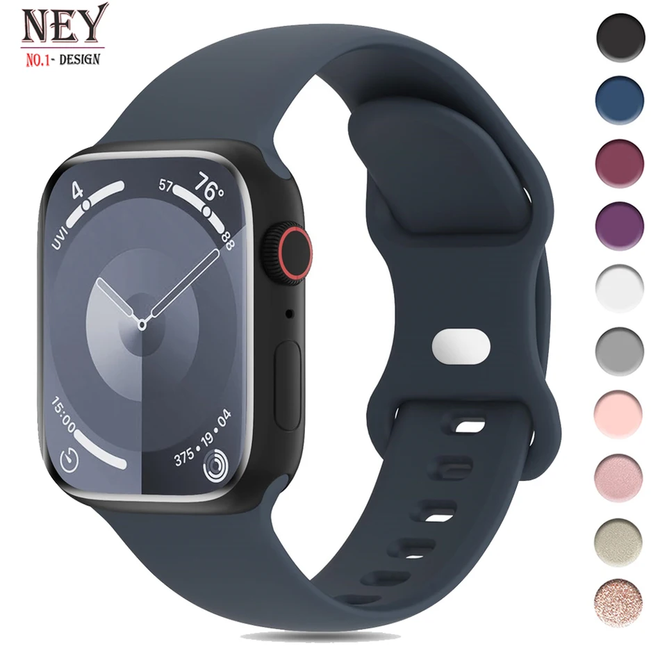 WatchBand for Apple Watch remienok 44 mm 40 mm 45 mm 41 mm 42-38 mm Silikónový náramok Iwatch Band Series 8 7 SE 3 4 5 6 9 Ultra 2 49 mm