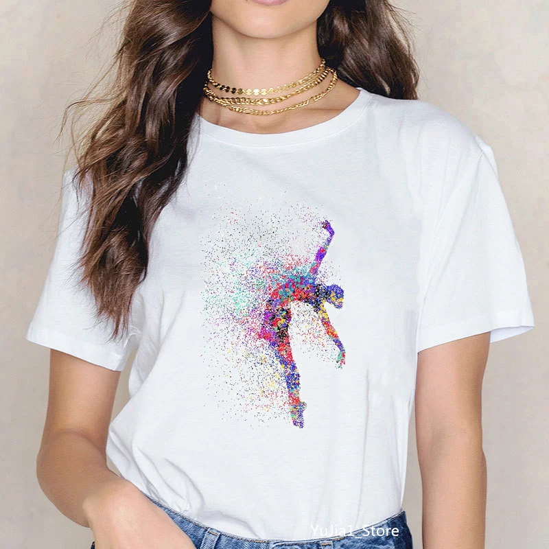 Watercolor Girl hrajúce baseball/volejbal/futbal/korčuľovanie/oplotenie/tanec/yo ga tlač