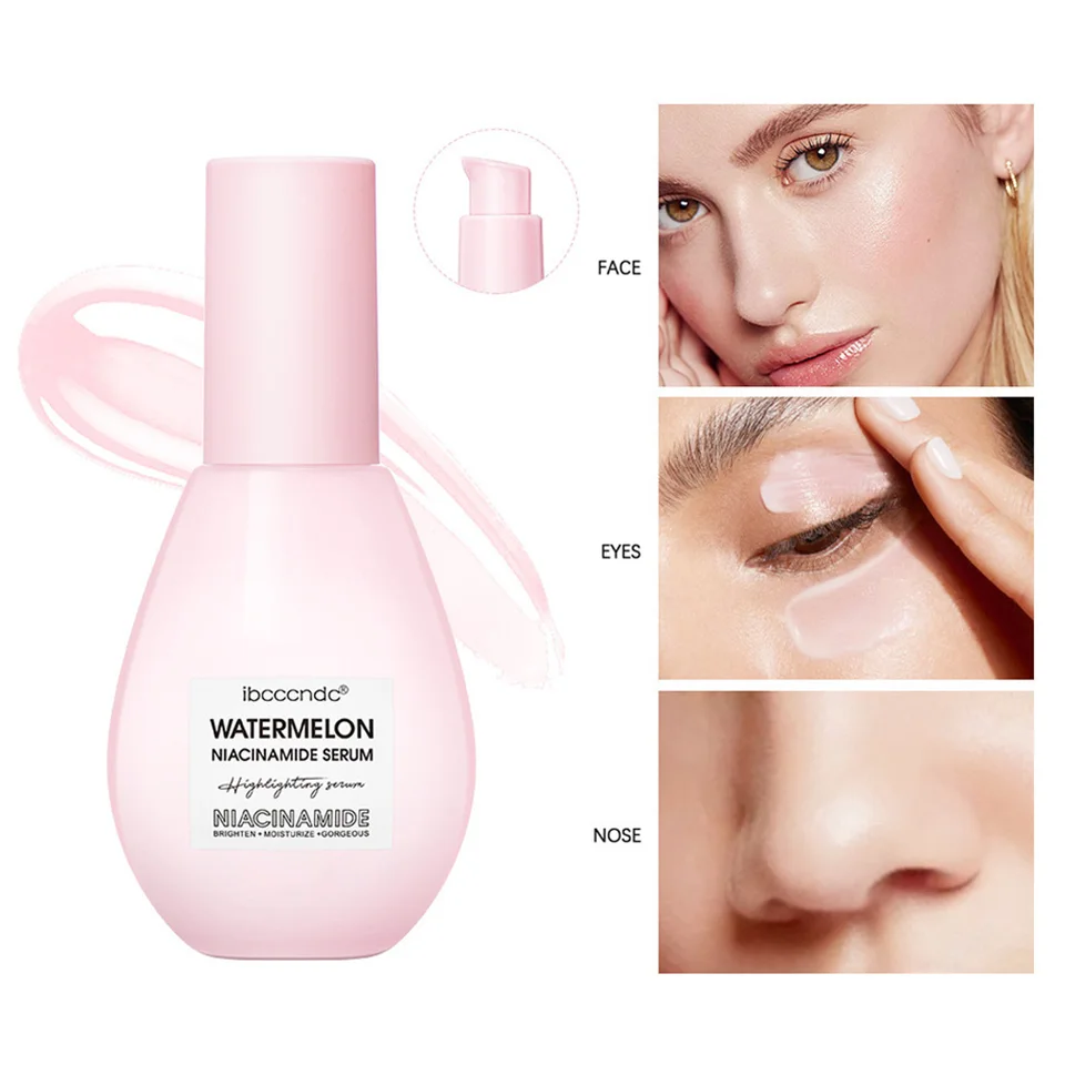 Watermelon Glow Niacinamid Rosne kvapky séra make -up primerový krém Ľahké tváre séra a primingová tekutina Brightner