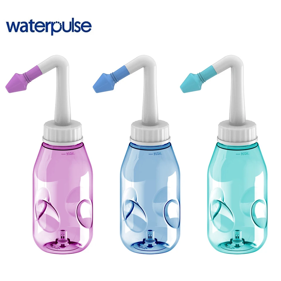Waterpulse 300 ml nosné umývacie fľaša Dospelý a deti nosná dutina nosná fľaša na umývanie fľaše Fyziologická fyziologická plošina Rhinitída Zdravotná starostlivosť