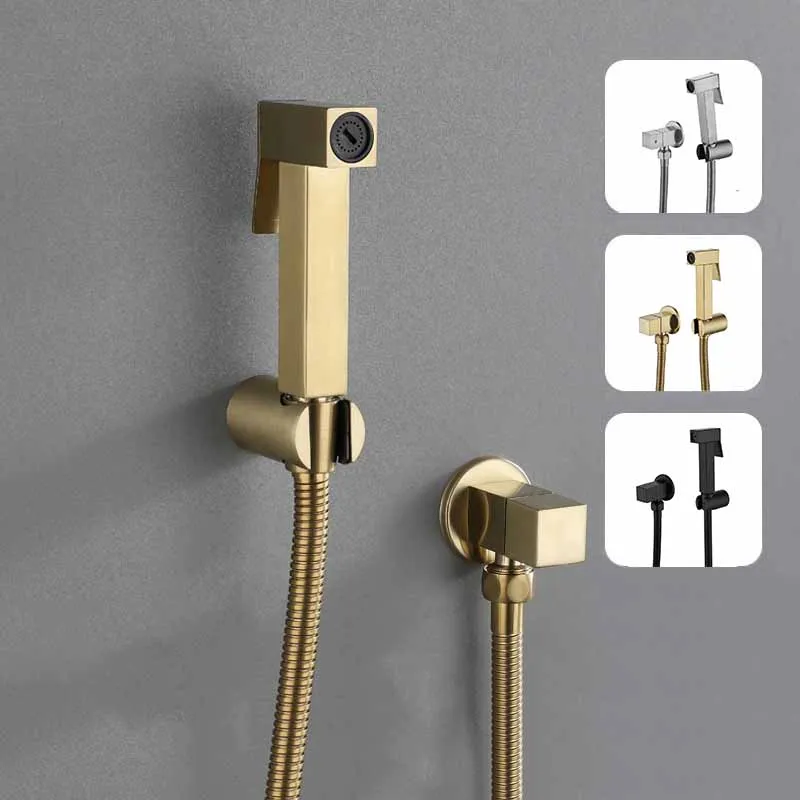 WC BIDET Faucet Brush Gold Brass Mixer Mixer Tap Kúpeľňa bidet ručný sprchovací kút fúkaný sprejový pištoľ