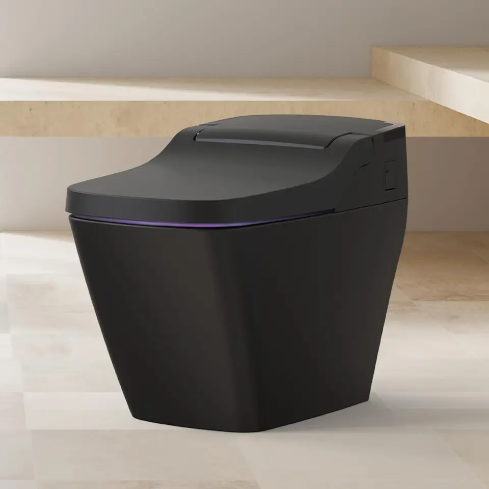WC pre inteligentnú bidet pre kúpeľne Pretiahnuté jedno kusy toalety s automatickým otvoreným/zatvoreným vekom 1.12