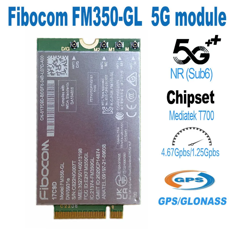 WDXUN FM350-GG DW5931E 5G M.2 Modul pre zemepisnú šírku 7440 LETITUDE 5531 9330 3571 LAPTOP 5G RIEŠENIE 5000 FM350 GL