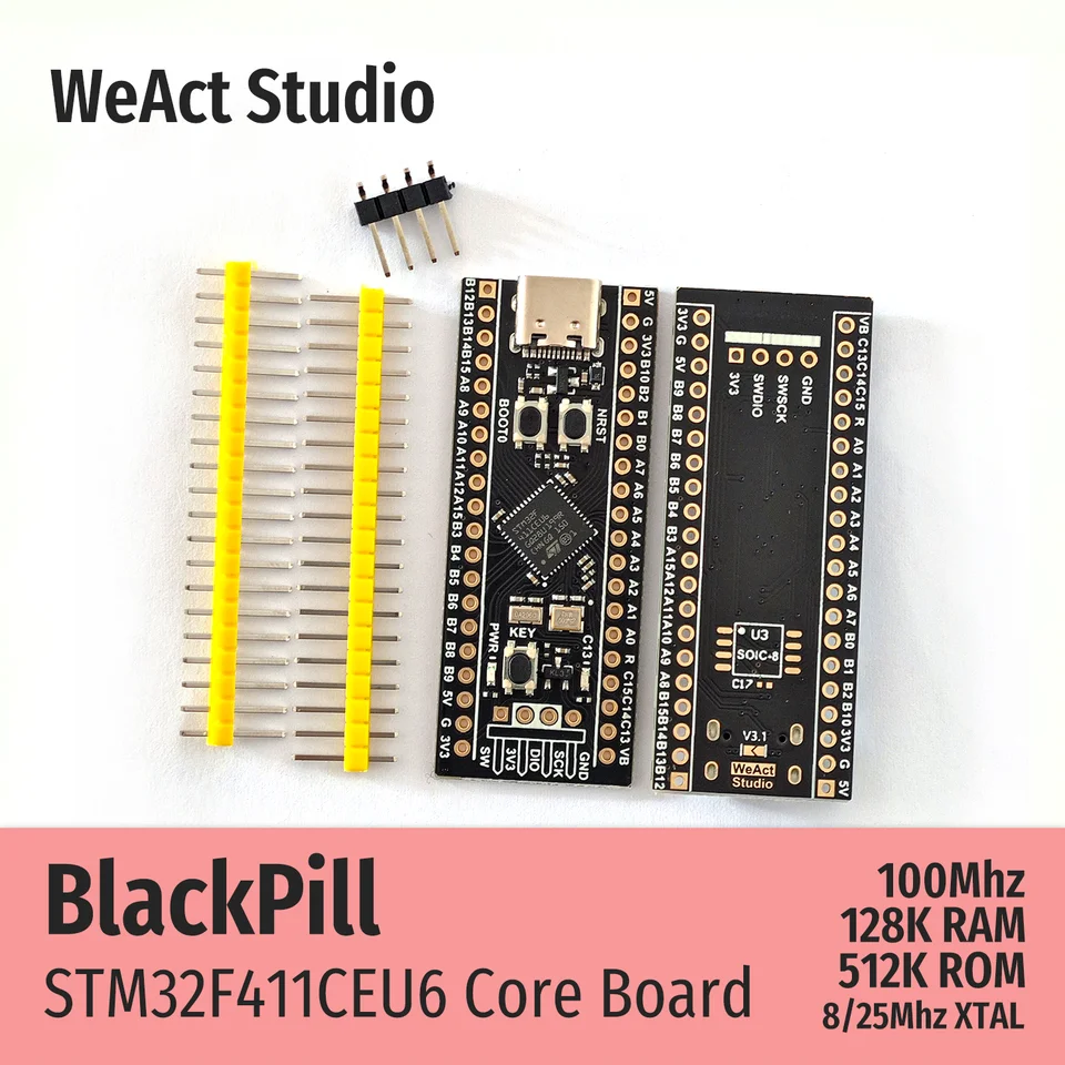 WeAct Blackpill STM32F411CEU6 STM32F411 STM32F4 STM32 Core Board Learning Board Development Micropython
