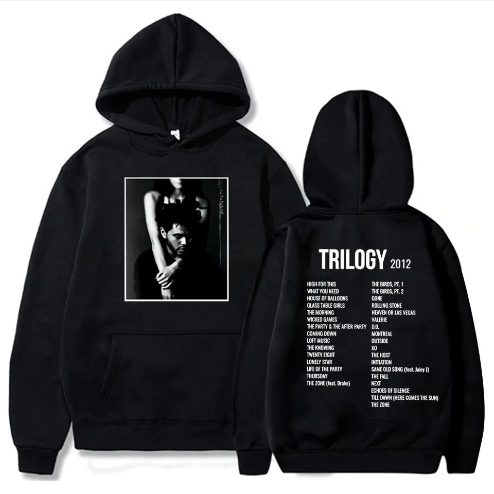 Weeknd Hoodie Trilogy Music Album Hoodie The Weeknd Merch Gift pre The Weeknd Fan Unisex Top Tops Streetwear