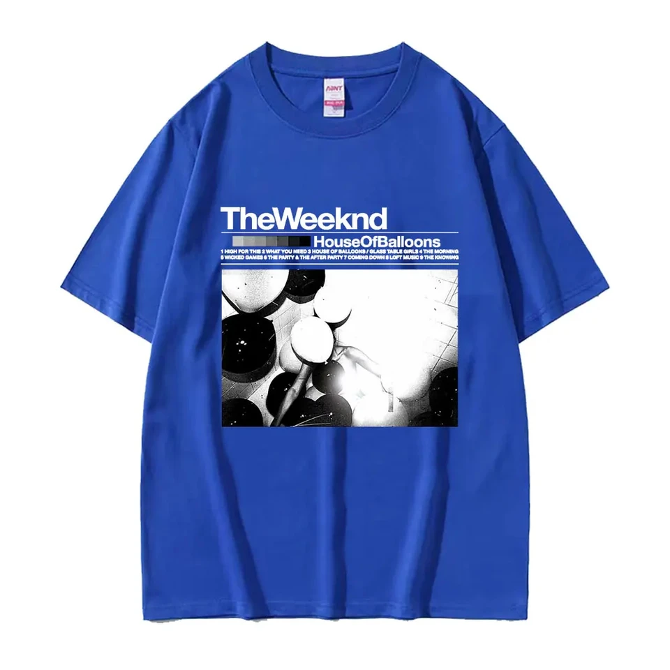 Weeknd House of Balloons Album Cover Plagát T tričká Móda vintage nadmerné tričká unisex bavlnené topánky s krátkym rukávom