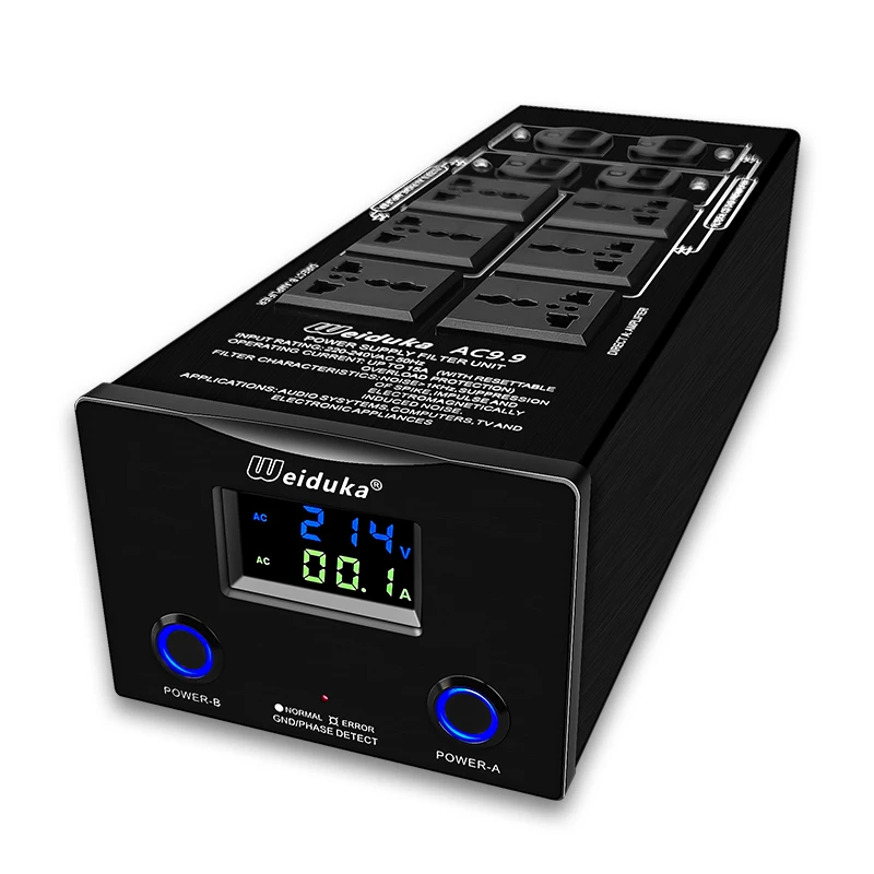 Weiduka AC 9.9 Štandardný napájací napájací napájací napájací napájací napájací kondicionér Ochrana proti prepätia EÚ EÚ Power Strip
