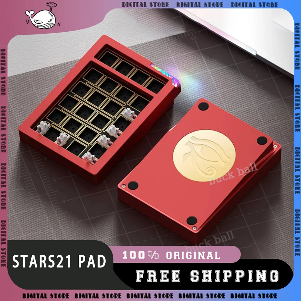 Weikav Stars21 Pad Numeric Keyboard Kits Kits Hliník zliatiny Tri režim bezdrôtovej hry Mechanická klávesnica Kit PC E-Sports Custom Give