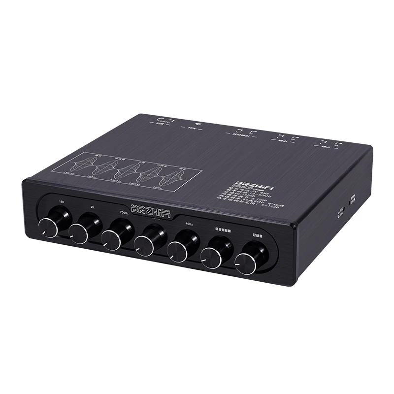 Weiliang EQ500 nadšený predbežný amplifikátor 5 EQ Tone Audio Effect Zariadenie Malý mixér