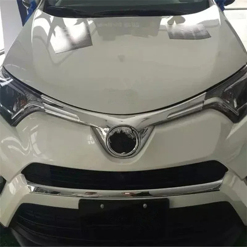Welkinry pre Toyota Rav 4 IV XA40 4. generácia 2016-2019 ABS Chrome Chrome Front Car Head Face Grille Grille Logo Logo Logo Logo TIM ORIK