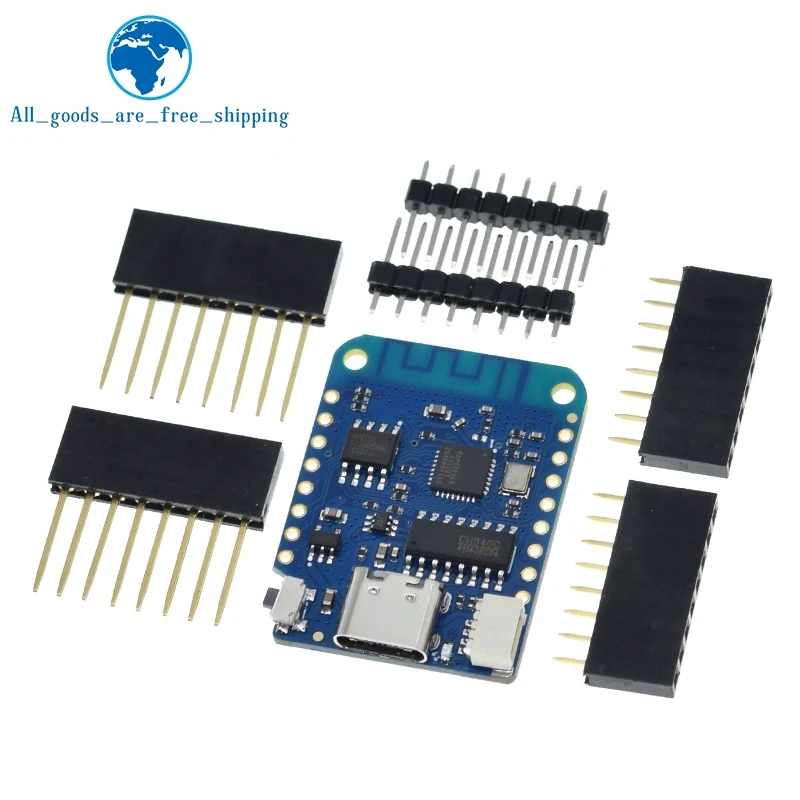 Wemos D1 Mini V4.0.0 Type-C USB WiFi Internet založených na doske ESP8266 4MB mikropython nodemcu Arduino kompatibilný
