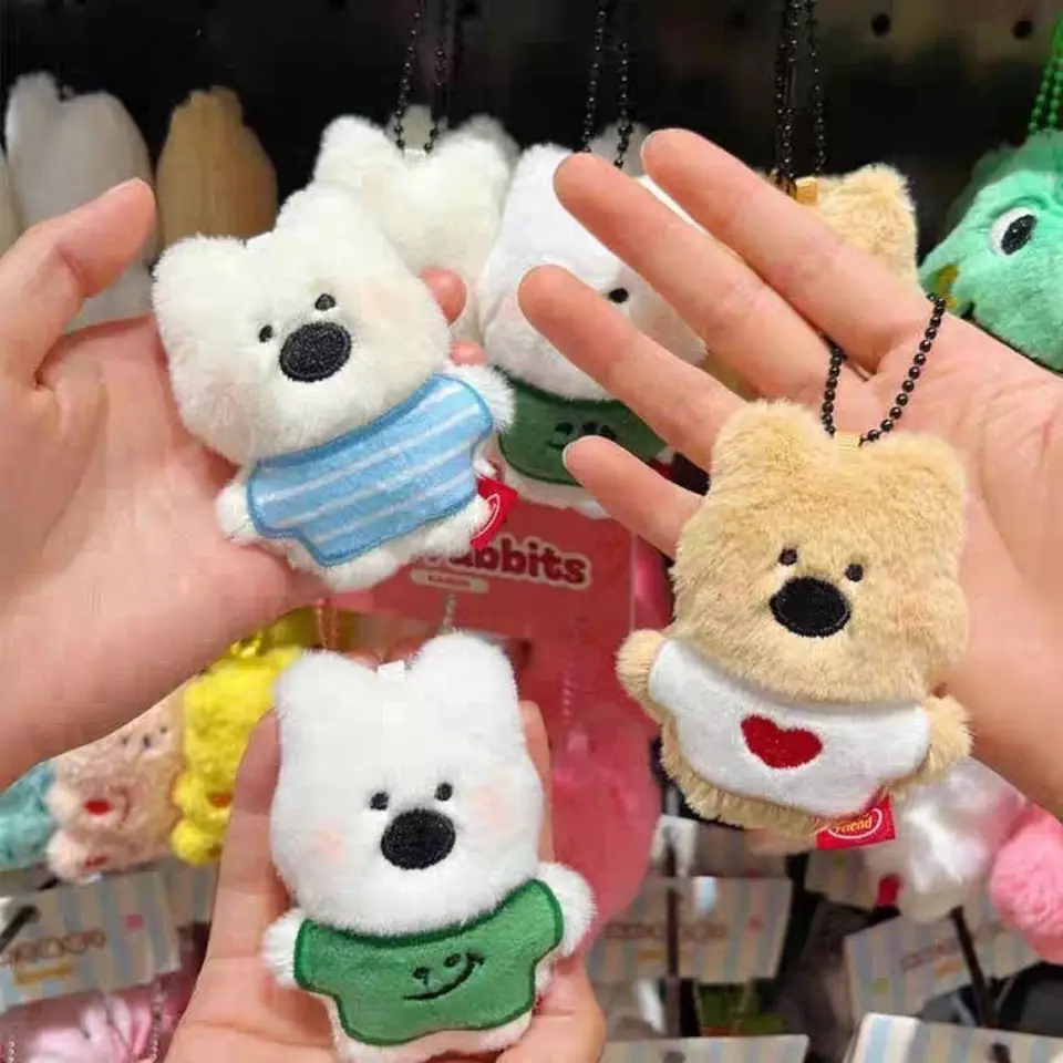 West Highland White Terrier biele šteňa plyšový prívesok s príveskom Plnené plyšové bábiky karikatúra kľúča reťaz anime mäkká plyšová hračka