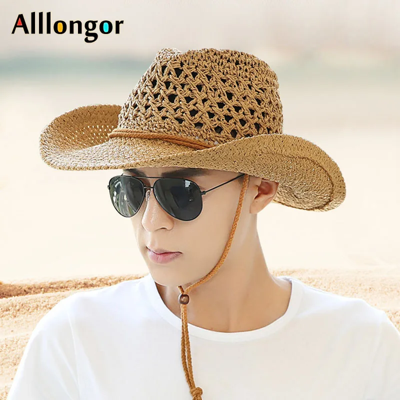 Western Cowboy Hat Men Panama Outdoor 2024 letná plážová čiapka Ženy Sombrero vaquero hombre chapeu široký brim mužský klobúk slamy