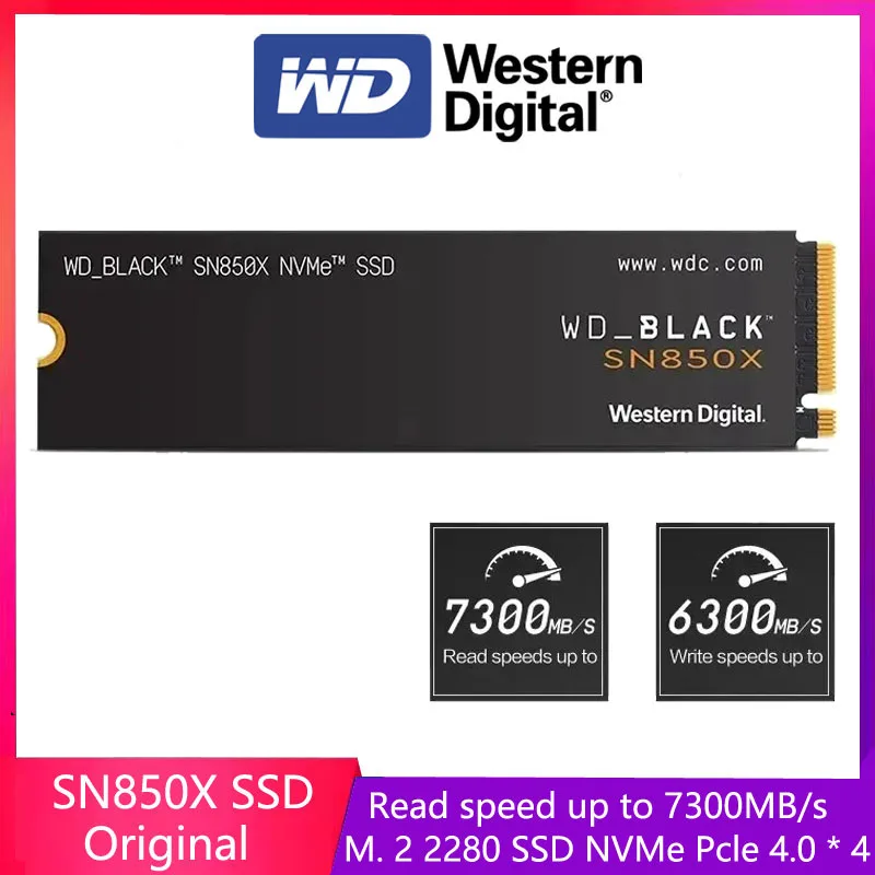 Western Digital WD_Black SN850X Game Drive NVME SSD 1TB 2T4T Internal Solid State Drive PCIe 4.0 M.2 2280 pracuje s PlayStation