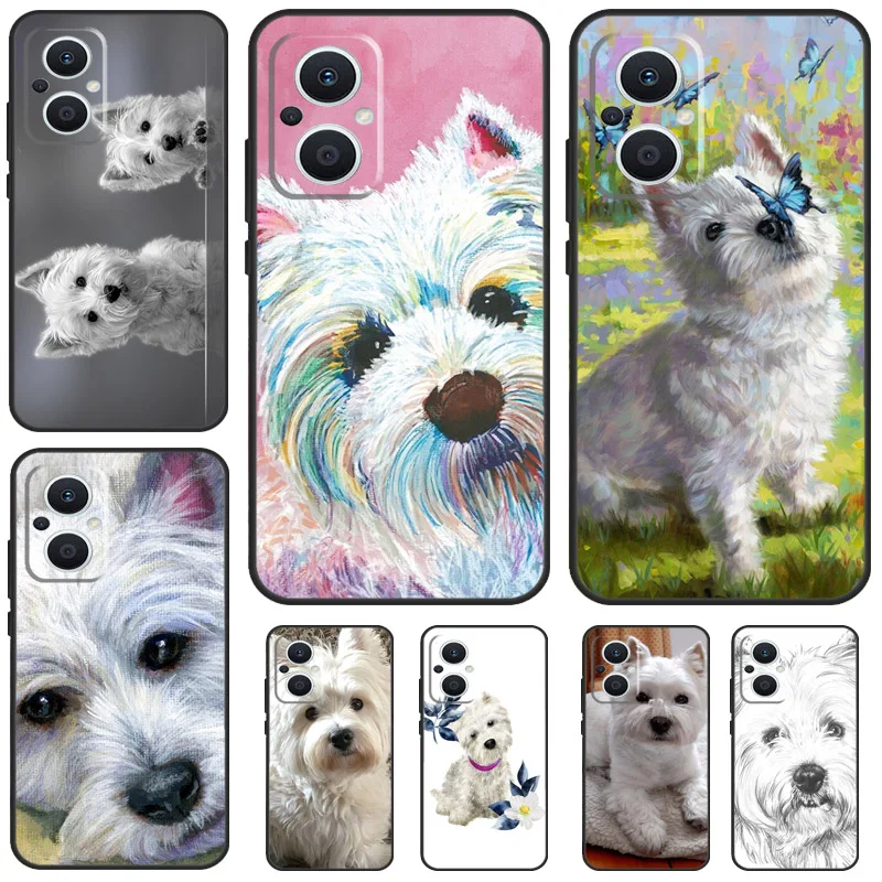 Westie Dog Case pre Oppo Reno 10 8 7 4 5 6 Lite 2Z 4Z 5Z OPPO Nájdite X5 X6 PRO X2 X3 LITE NEO Zadný kryt