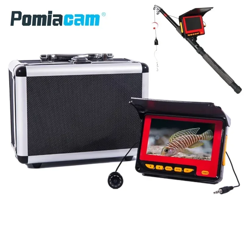 WF05 žltá 4000ma batéria 4,3 palca Fish Finder Video vizuálna kamera pod vodou rybárska kamera