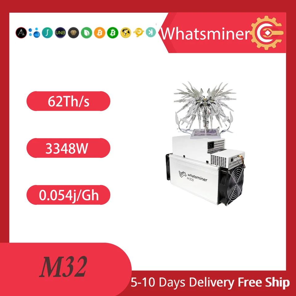 WhatsMiner M32 ASIC Miners Microbt M32S Bitcoin Baling stroj zadarmo na prepravu