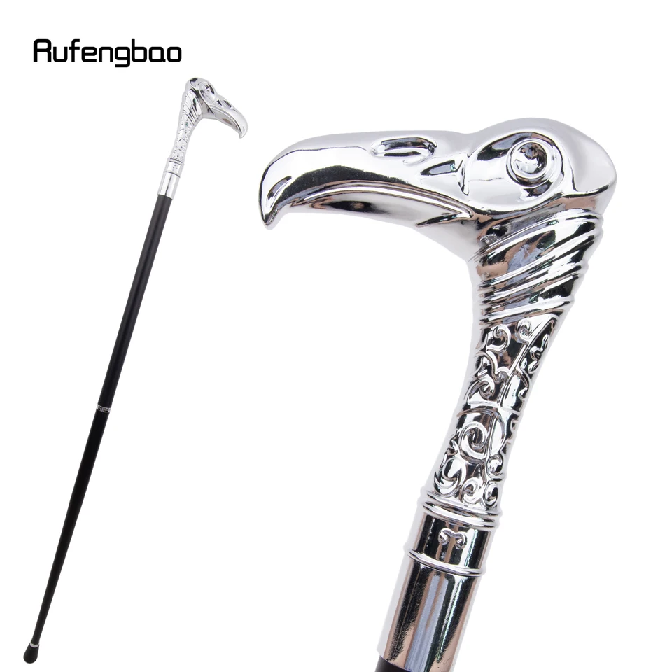 White Eagle Head Luxusný dekoratívny cosplay Walking Cane Elegantná módna trstina Cosplay zliatina Crosier Vintage Walking Stick 93 cm
