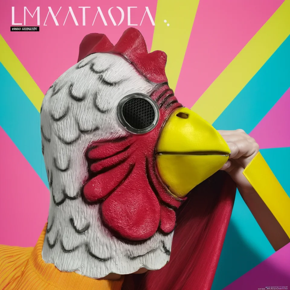 White Rooster Hot linka Miami Game Requs Mad Chicken Mask Apríl bláznov kostýmy Party Zviera hlava Cosplay