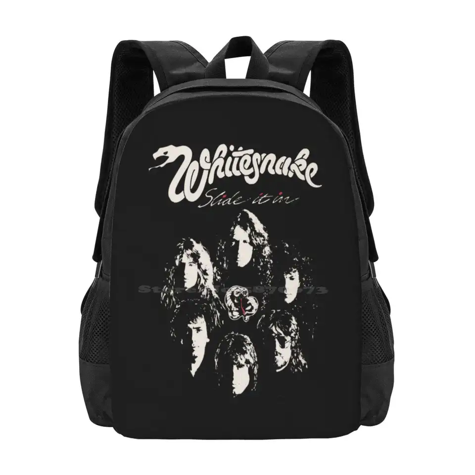 Whitesnake Band Hot Sale Schoolbag Backpack Fashion Bags Whitesnake Legenda Whitesnake Music Whitesnake Alternative Whitesnake