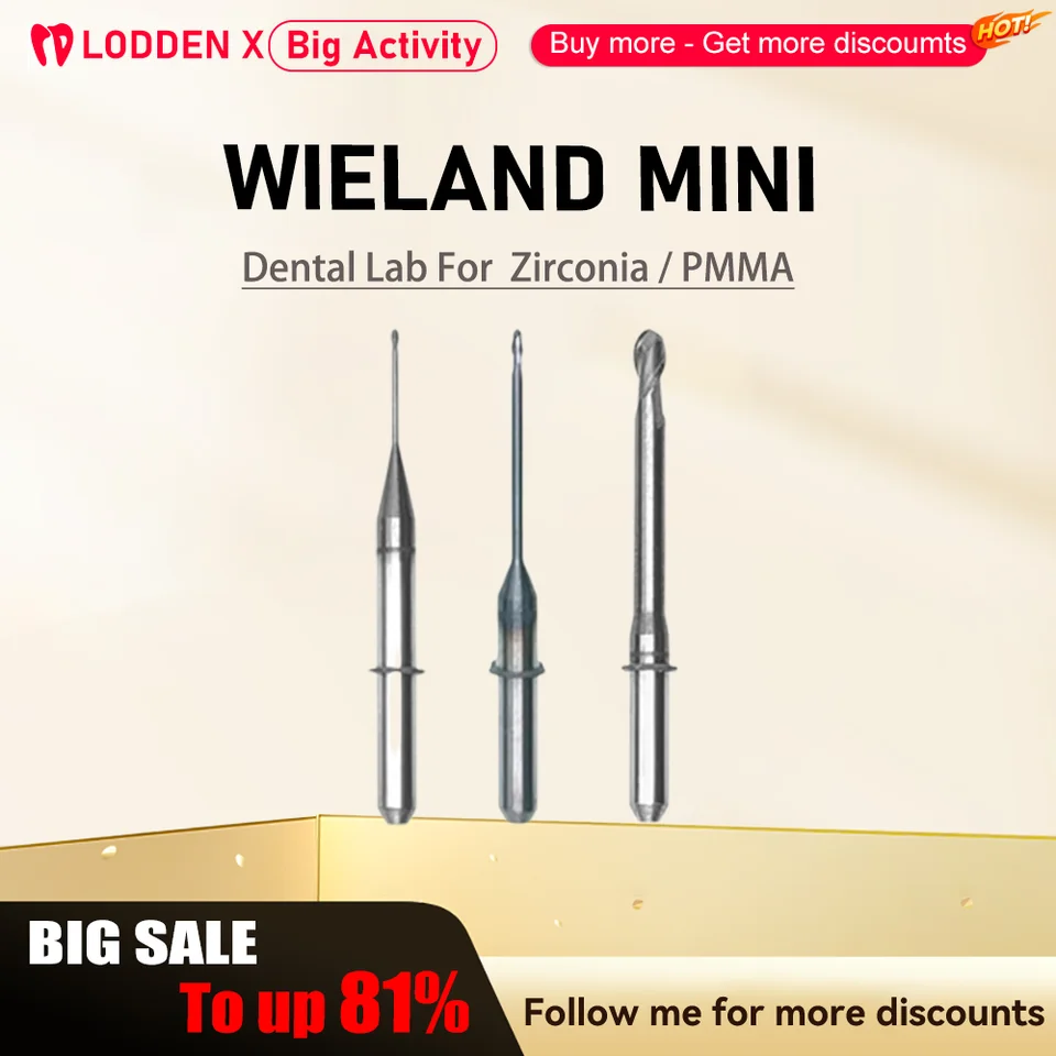 Wieland Fleging Burs for Zenotec Mini Zenotec Select Stroj frézovanie zirkónia pmma cutter d3 bur pre brúsenie cad cam
