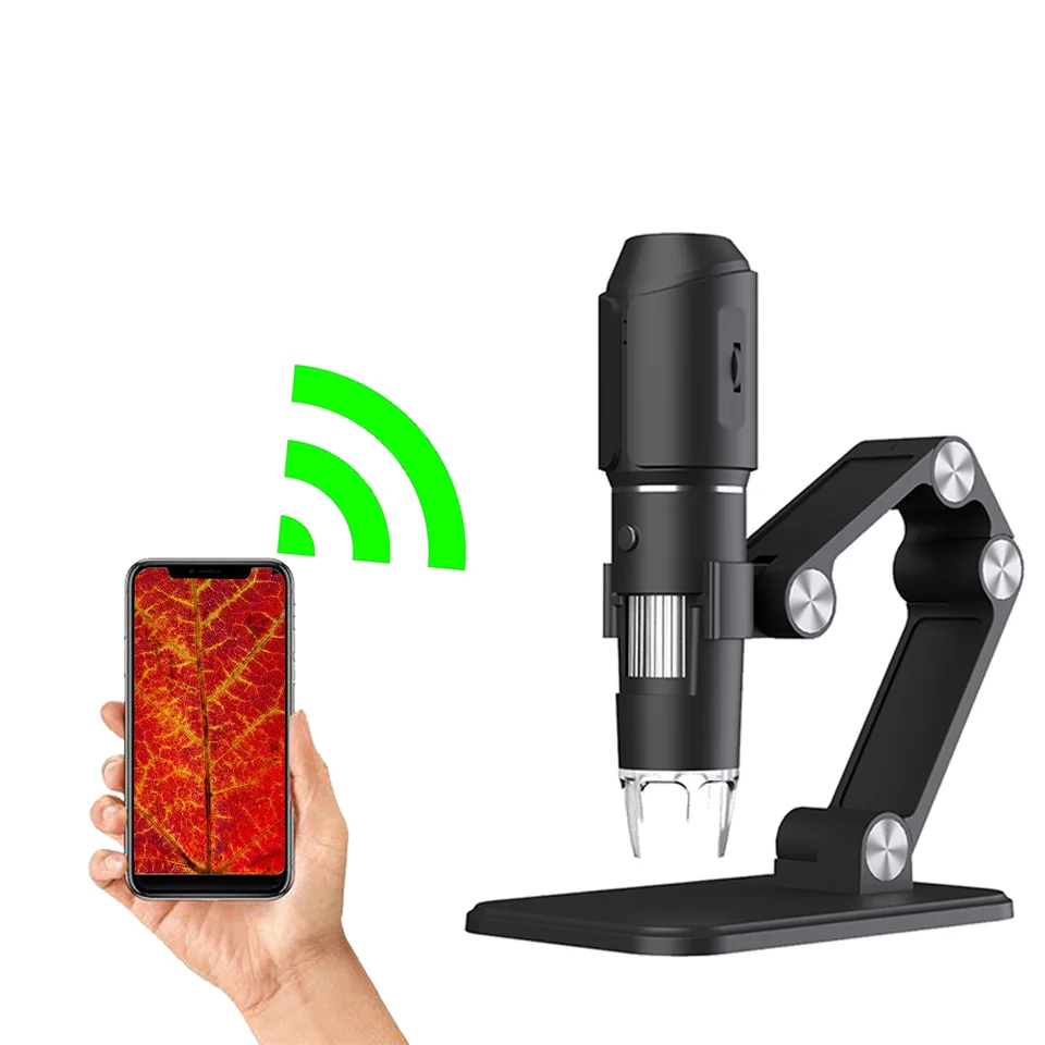 WiFi digitálny mikroskopový fotoaparát 2MP šmrnc 50x-1600x HD Elektronické mikroskopy 8 LED nastaviteľný bezdrôtový mikroskop.