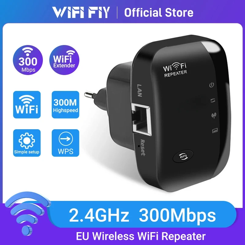 WiFi Fiy Wireless-N Repeater WiFi Router 300 Mbps 802.11n/b/g Signálne antény Zosilňovače Rozšírte rozšírenie zosilňovača Range Expander Expander