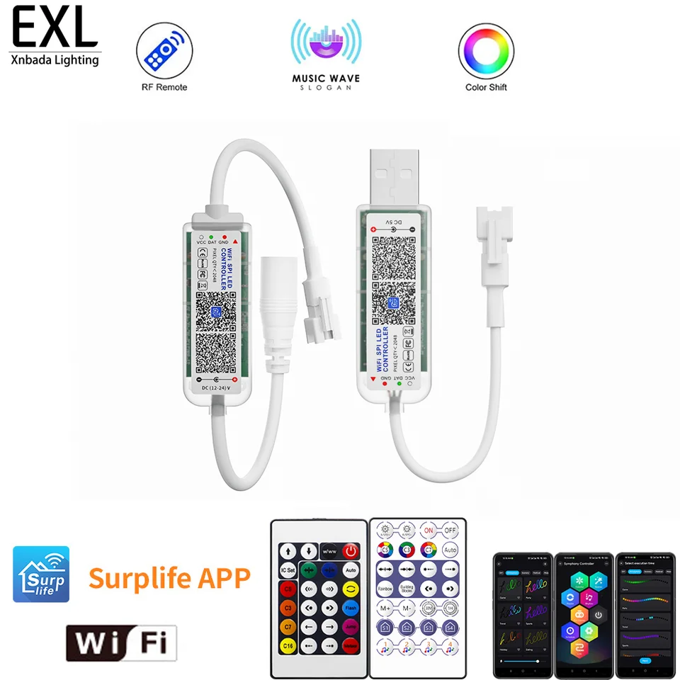 WiFi LED radič inteligentný Dimmer Surplife App pracuje s Alexa Google Home 24/28Ke