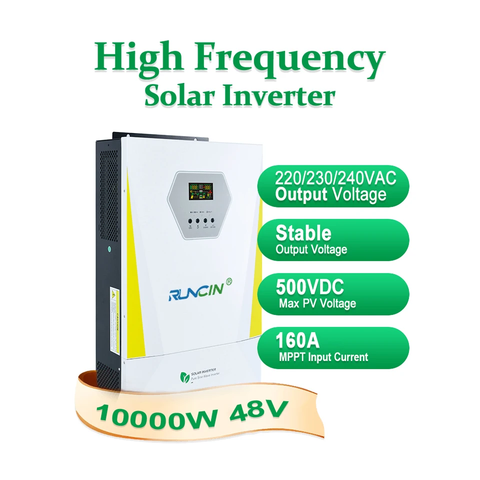 WiFi Modul 10KW Solar Hybrid Inverter 48V DC na 100 ~ 240VAC VŠETKO V ONE MPPT SOLOR CLAKLE RECLITER