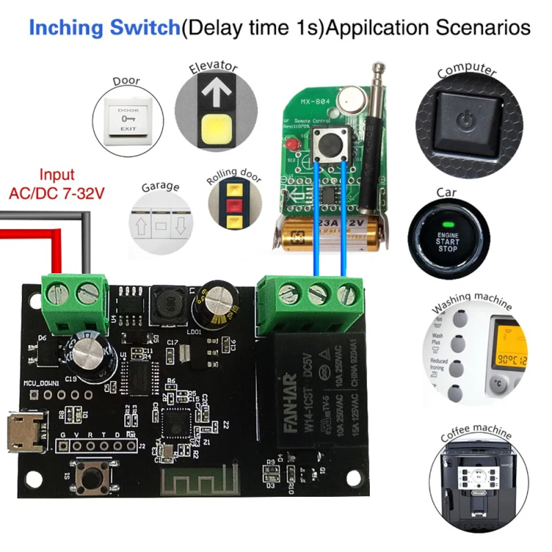 WiFi relé tuya modul1/2/4ch DC 5-32V WiFi DIY prepínač DREHO DRUHÝCH VÝSLEDKOV VÝPREDA PATRING/Selflock Pracovné režimy