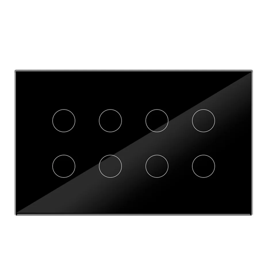 WiFi Smart Touch Light Wall Switch Prelomový sklenený panel 8