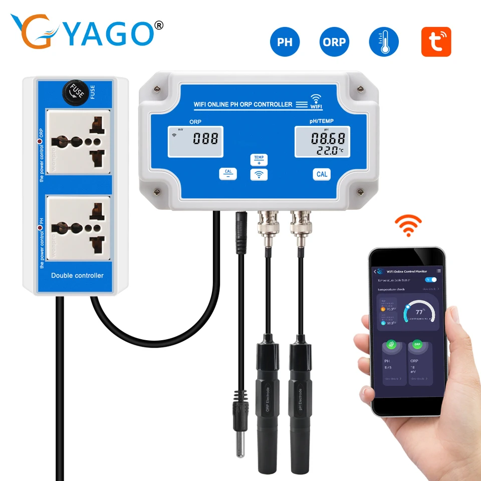 WiFi Temp pH Orp Controller Meter