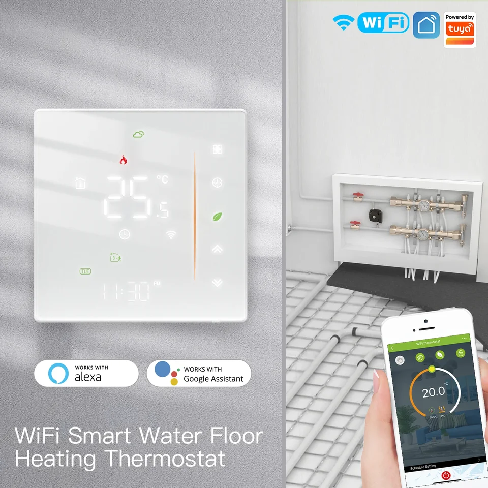 WiFi voda/elektrická podlaha vykurovanie termostat zigbee vodný plynový plyn Ovládanie regulácie TUYA/SMART APP Alexa Google Voice