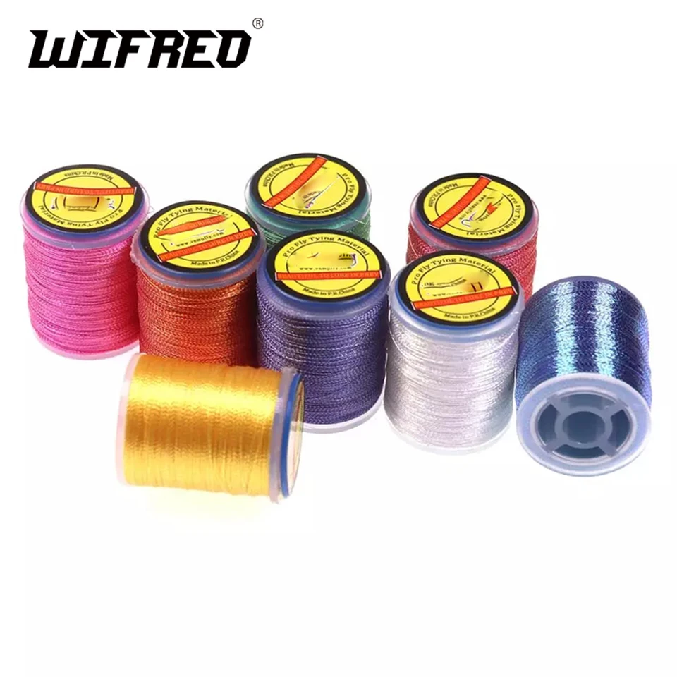 Wifreo 150D Tying Tying Metallic Tinsel Three nymf Streamer Fly Fishing Tying Pearl Color Line pre materiál na viazanie háčikov