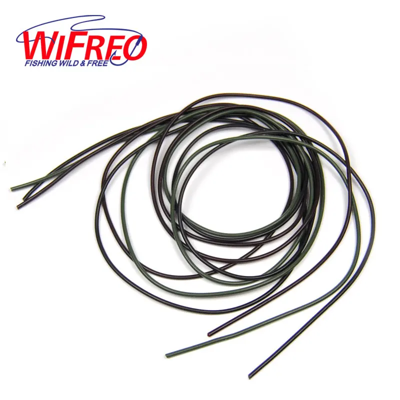 Wifreo [2METER/BAG] CARP ROBICKÁ SILIKONOVÁ HUDINA Čierna olivová hnedá farba pre výrobu vlasov