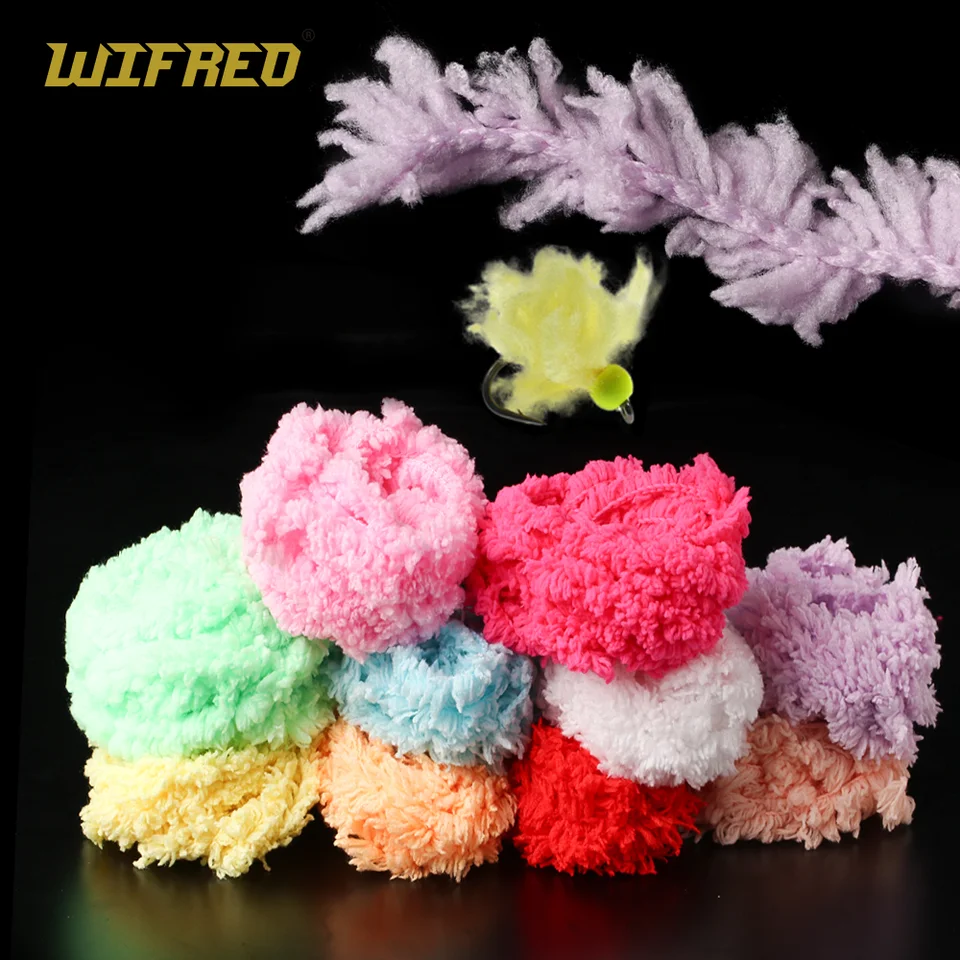Wifreo 4M Eggstacy Egg Yarn Syntetické vlákna pre vajecový vzor nalákal losos pstruh pstruha oceľovej hlavy rybárska naláka