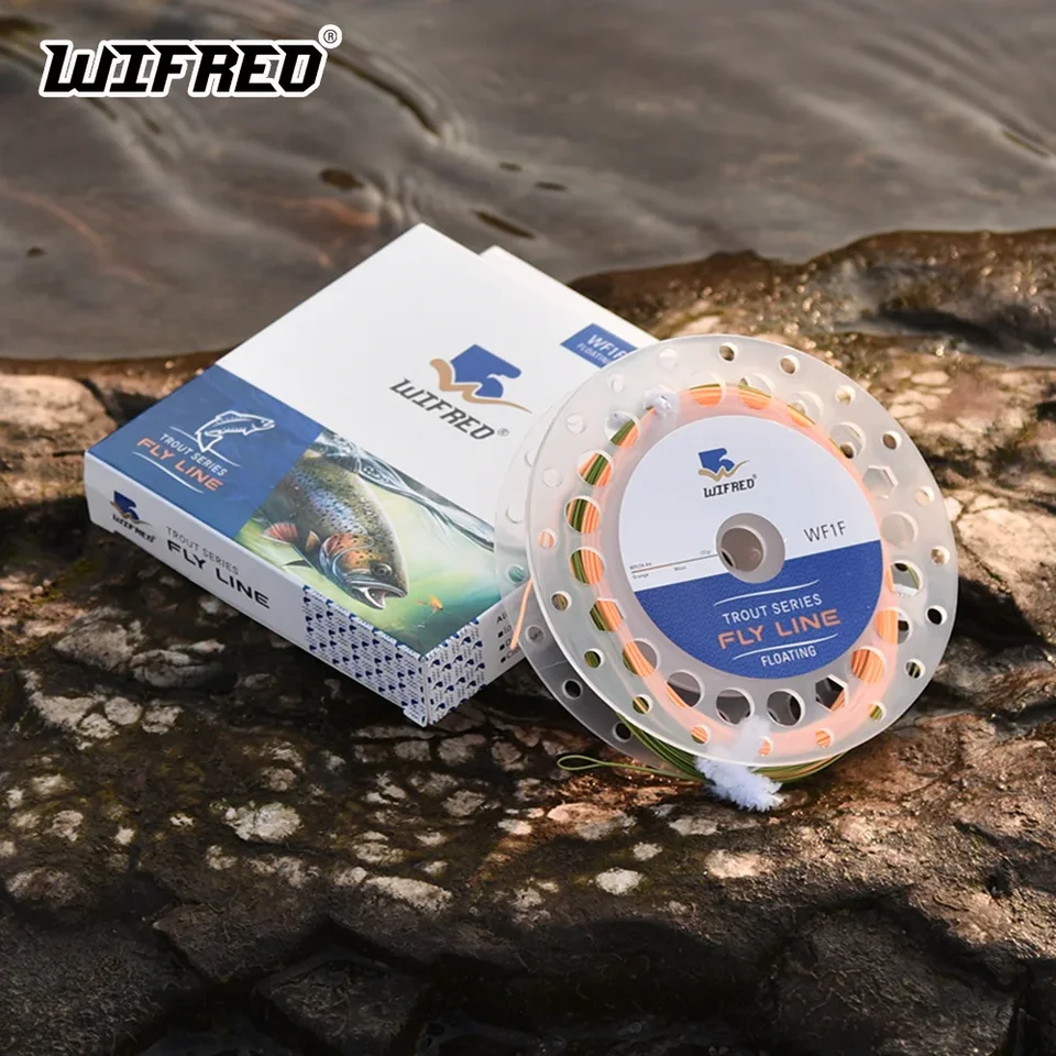 Wifreo WF1F-WF9F Hmotnosť vpred plávajúce rybárske riadky 80 stôp-100 stôp 2 Zvárané slučky Dvojité farby Fly Line Pstruh Rybárske náradie