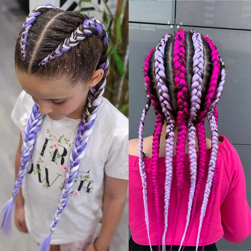 Wigundle Jumbo Braiding Hair predtiahnuté syntetické Kanekalon háčkované vlasy Vlasy predlžovanie vlasových doplnkov pre dievčatá vrkoče