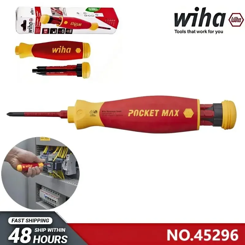 Wiha PocketMax VDE skrutkovač s bit bank Slimbit Electric, č. 45296