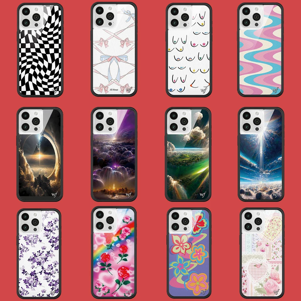 Wildflower 3D Ins Dream Scenéria kvetinové puzdro pre iPhone 16 15 14 13 12 12 Pro Max Plus 16Pro 15Pro Wf roztomilý cloud cover Funda