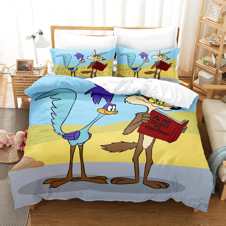 Wile E. Coyote a Road Runne Bedding Set Single Twin Full Queen King Set Bed Set Aldult Kid Spedroom Set Set New