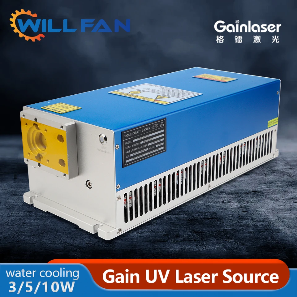 Will Feng 3W 5W integrovaný UV laserový zdroj 355nm Garinlaser Tr-W-Uv03 laserový modul voda a vzduch chladený na označenie stroja