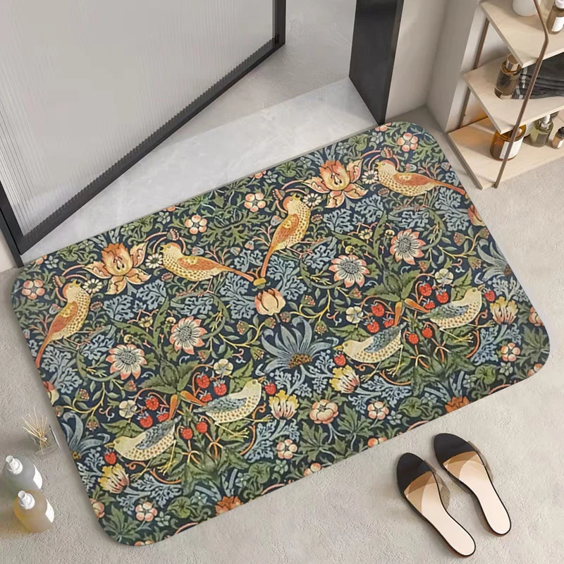 William Morris Strawberry kúpeľňa retro viacerý výber obývacej izby kuchynské koberec non-šmykľavky hotelová výzdoba rohože