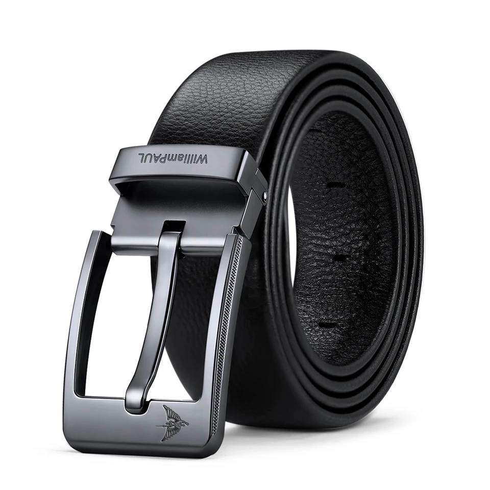 Williampaul Kožené pásy pre mužov Originálne vysoko kvalitné štýlové príležitostné opasky pre mužov Coboy Belts Pin Rese Džínsy