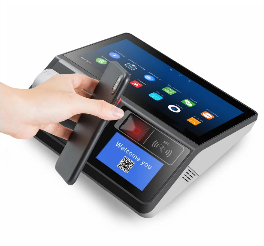 Windows/Android POS System Cash Register 11,6 palca dotyková obrazovka POS pokladník 80 mm príjmový tlačový skener NFC VFD