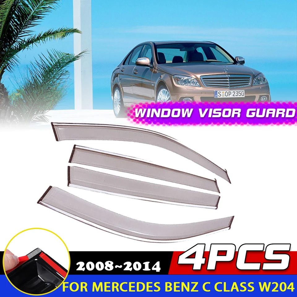 Windows Visor pre Mercedes Benz C Class W204 200 C200 Sedan 2008 ~ 2014 Nakrhy Sun Rain Dážď obočia Deflektor strážca