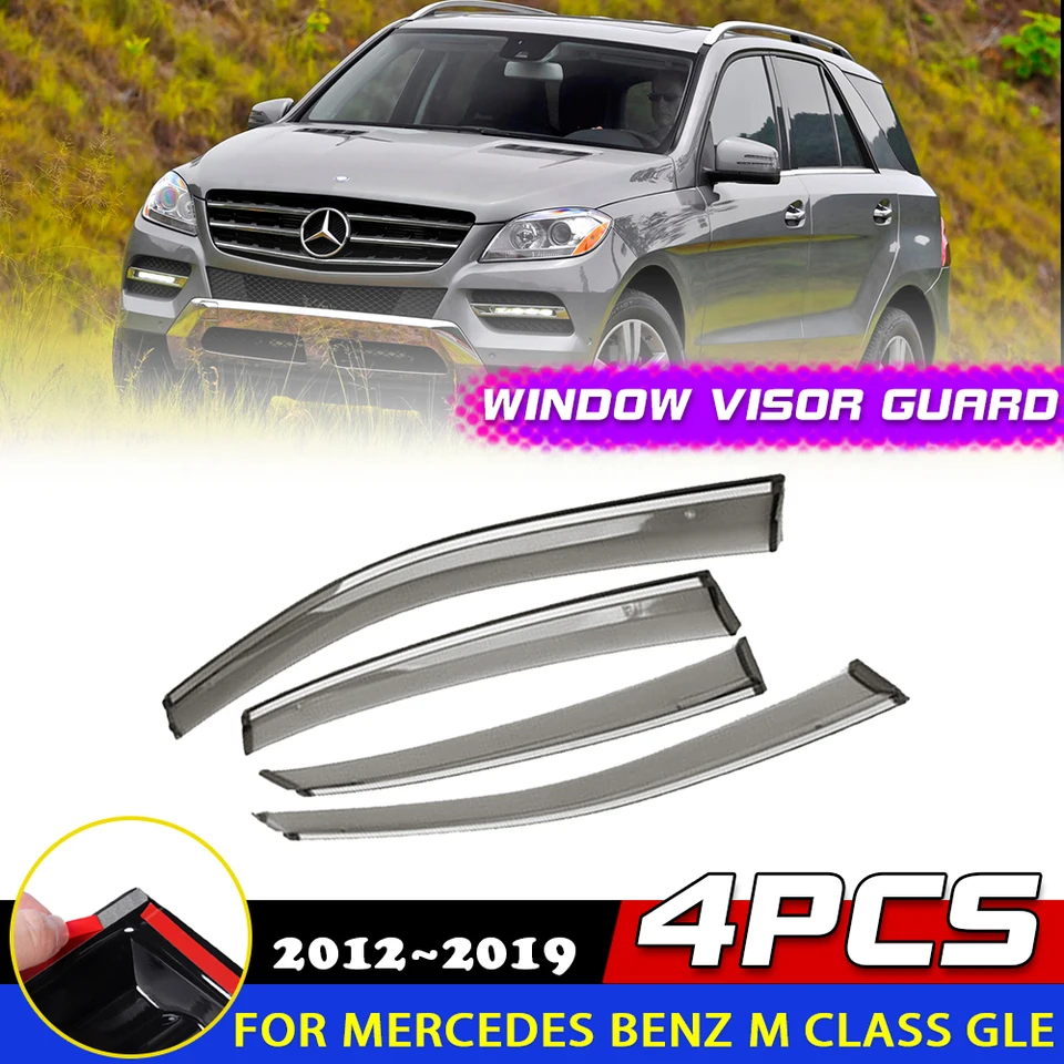 Windows Visor pre Mercedes Benz M Class GLE W166 ML 250 350 2012 ~ 2019 Nakrájanie dažďové obočie Deflektor STRADOVANIE STARÁPNOSTI