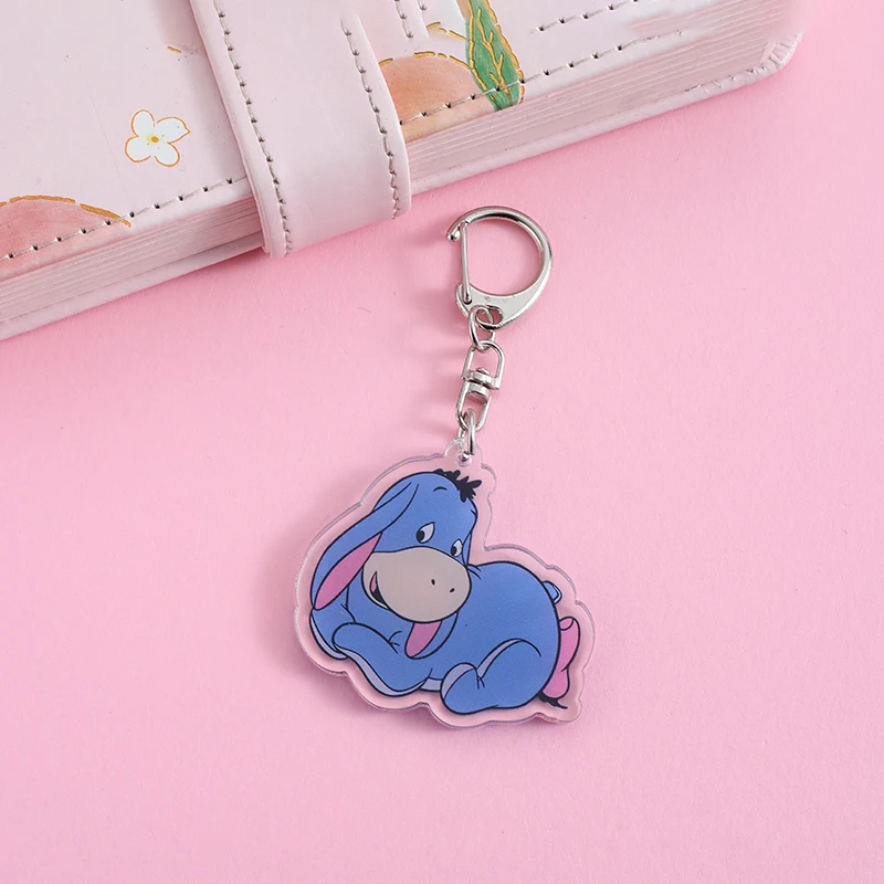 Winnie Pooh Anime Lilo a Stitch Pendant Keychains Držiteľ automobil kľúča kľúča kľúče kľúča kľúče mobilný telefón vak na závesné šperky darčeky